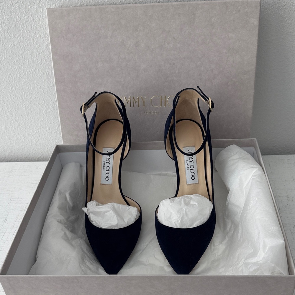 Jimmy Choo Navy Lucy 65 heels